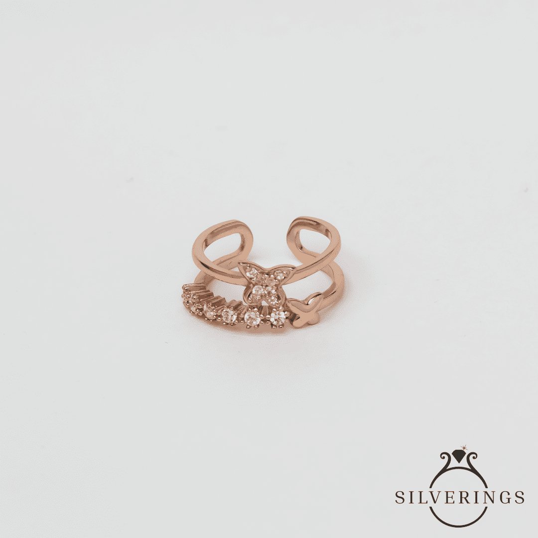 Butterflies in my tummy Zircon Ring - Silverings
