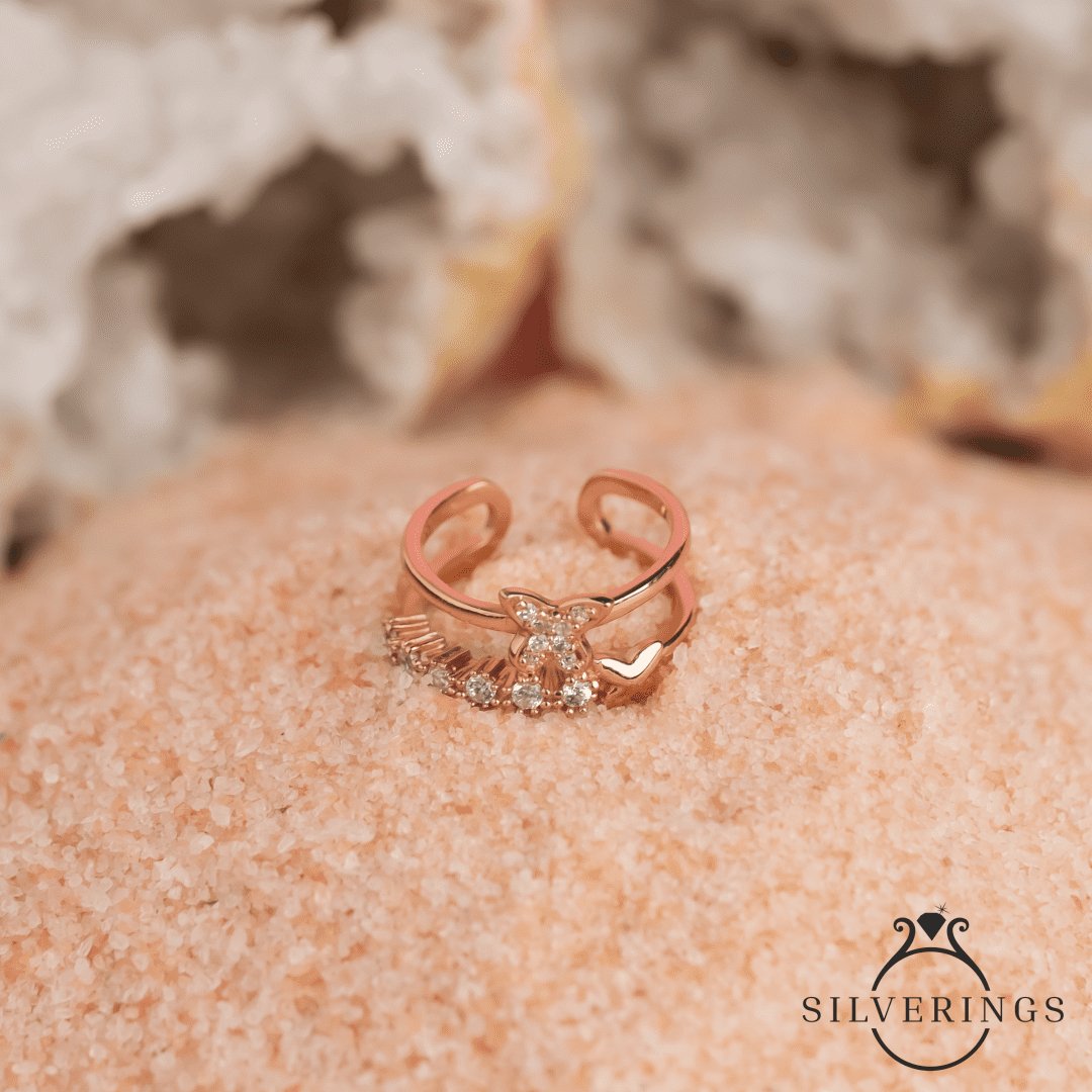Butterflies in my tummy Zircon Ring - Silverings
