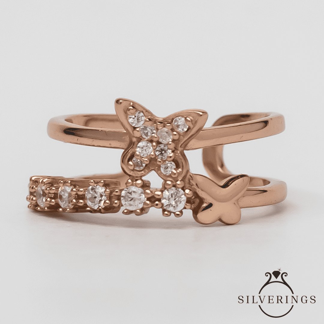 Butterflies in my tummy Zircon Ring - Silverings
