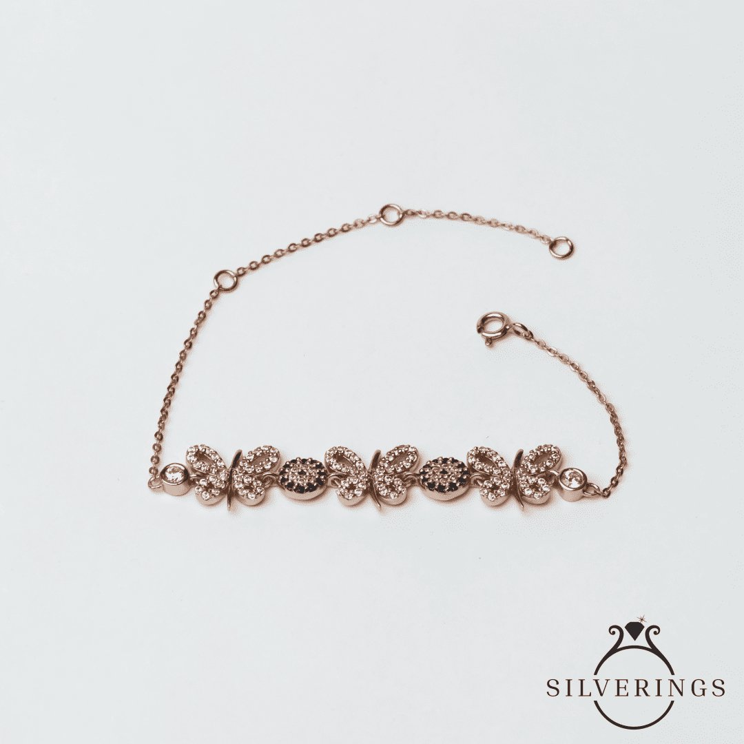 Butterfly Luck Zircon Bracelet - Silverings