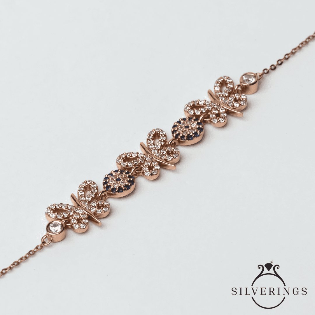 Butterfly Luck Zircon Bracelet - Silverings