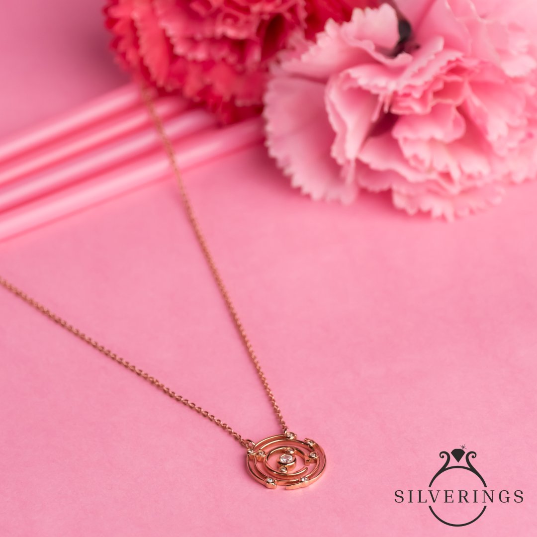 Center Of my World Zircon Necklace - Silverings