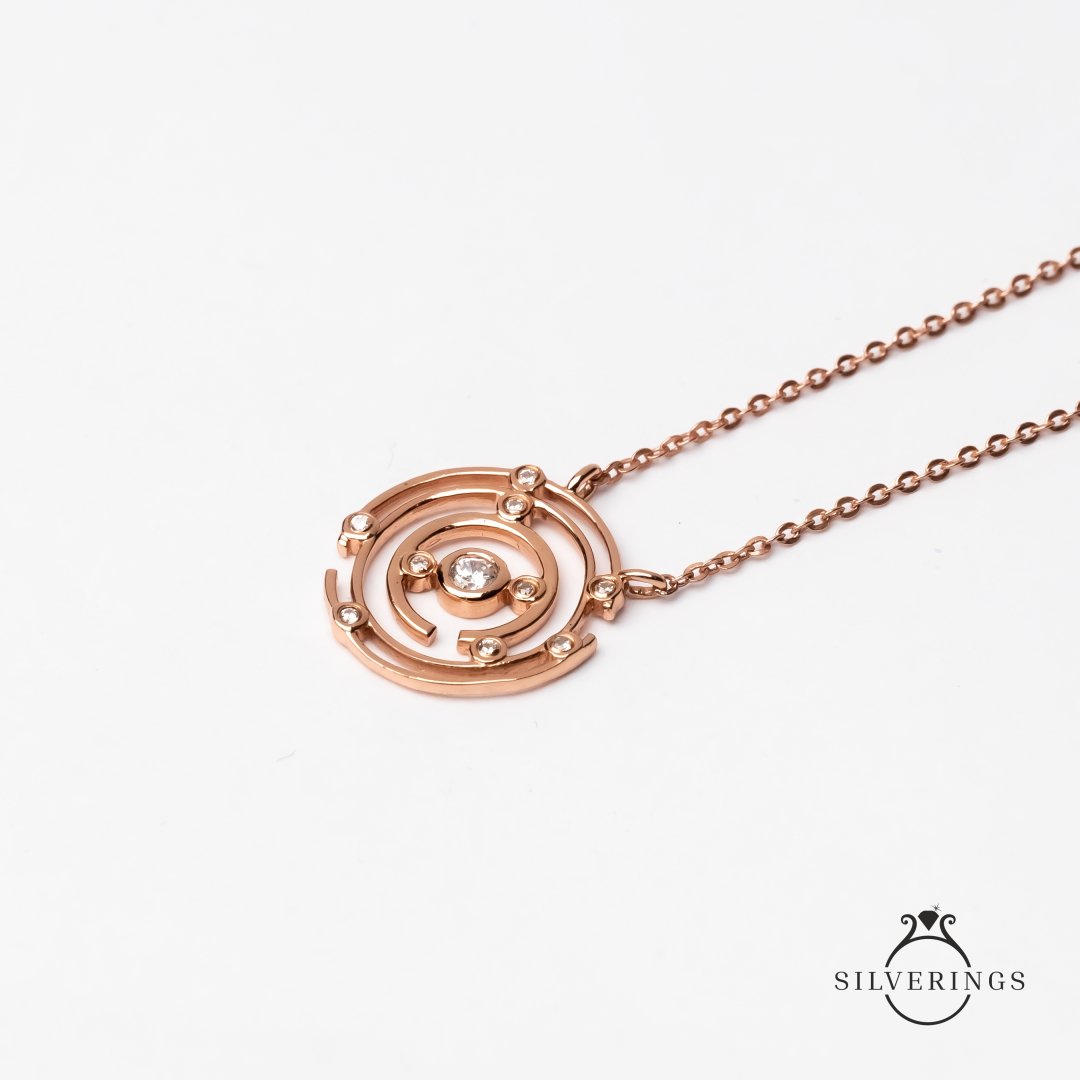 Center Of my World Zircon Necklace - Silverings