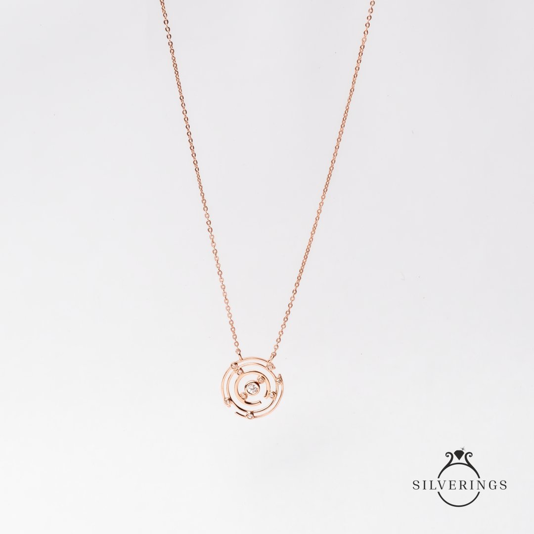 Center Of my World Zircon Necklace - Silverings