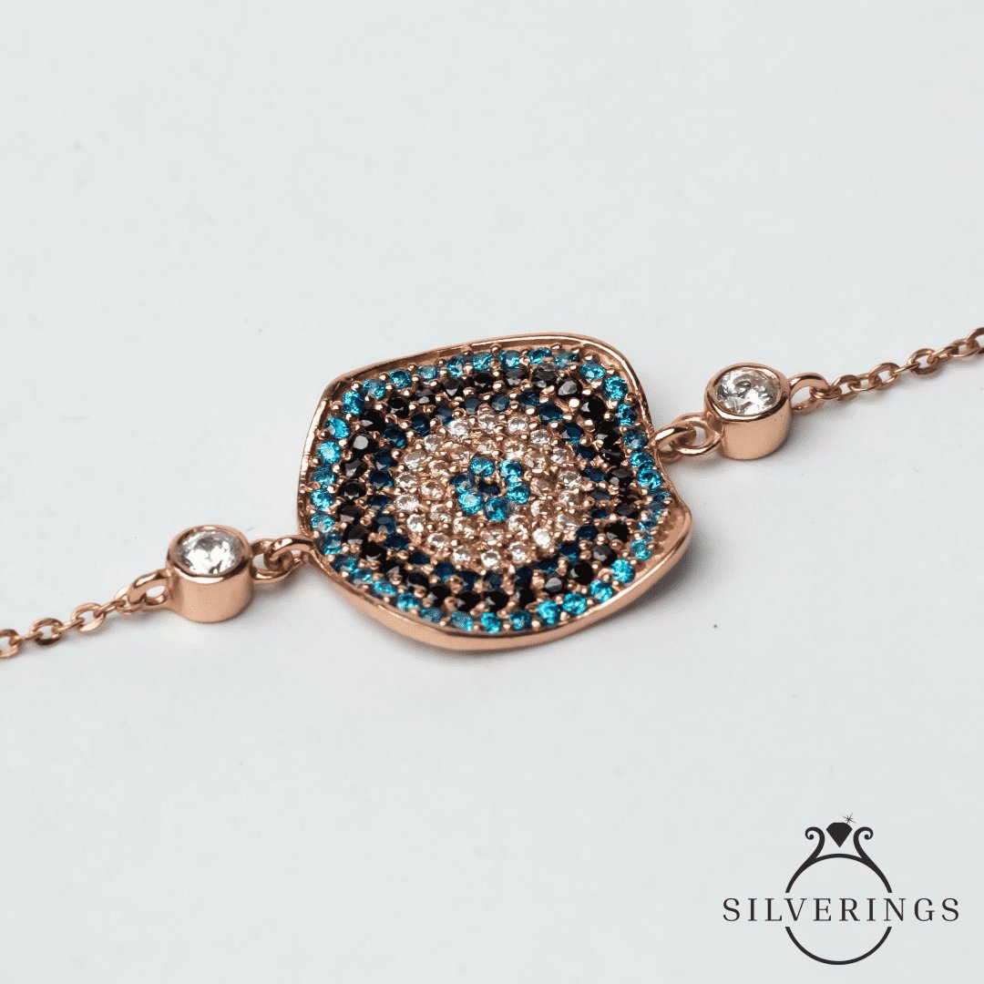 Evil eye Zircon Bracelet - Silverings