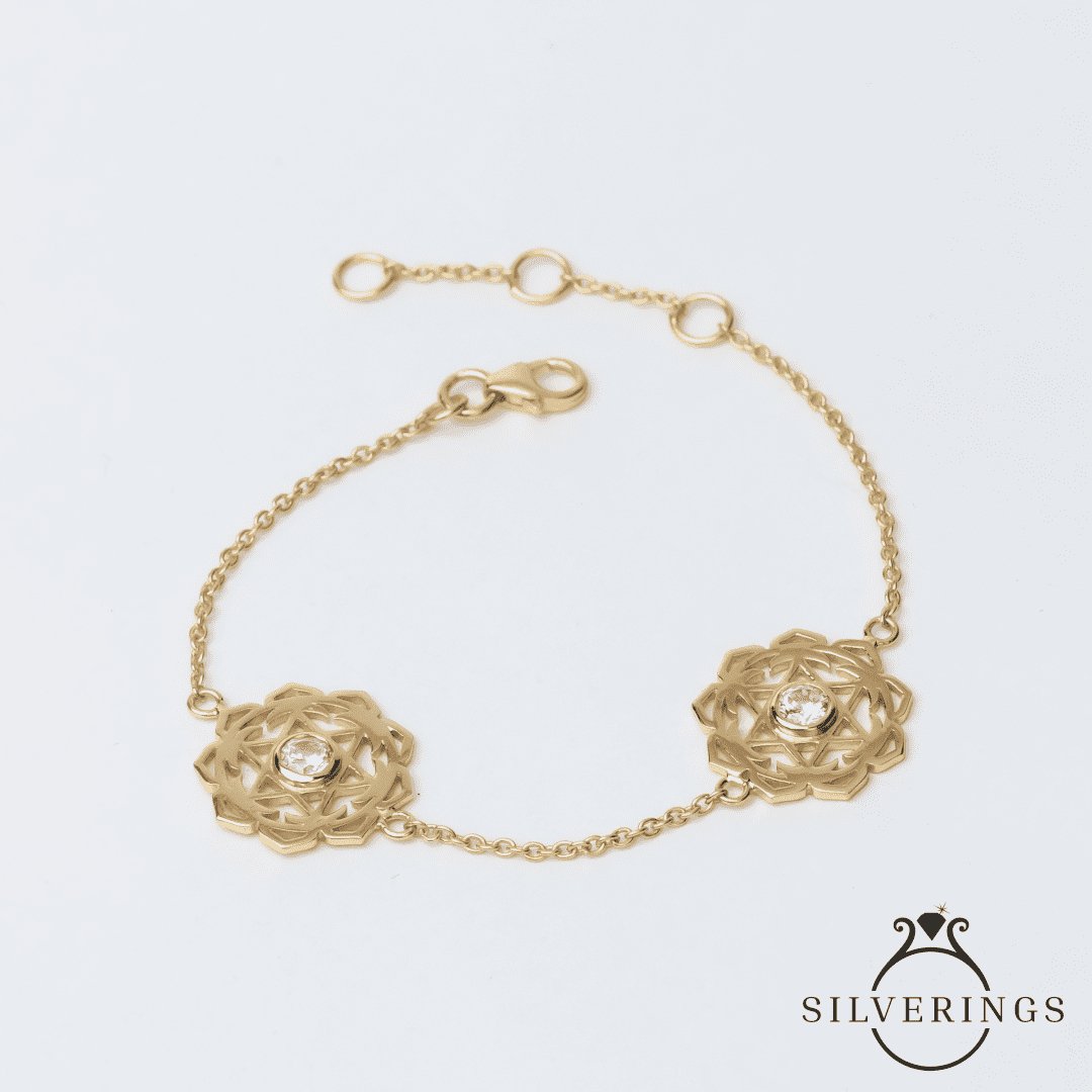 Flower Fairy Gold Bracelet - Silverings