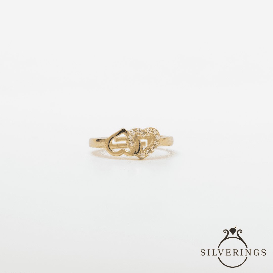 Heart to Heart Zircon Ring - Silverings