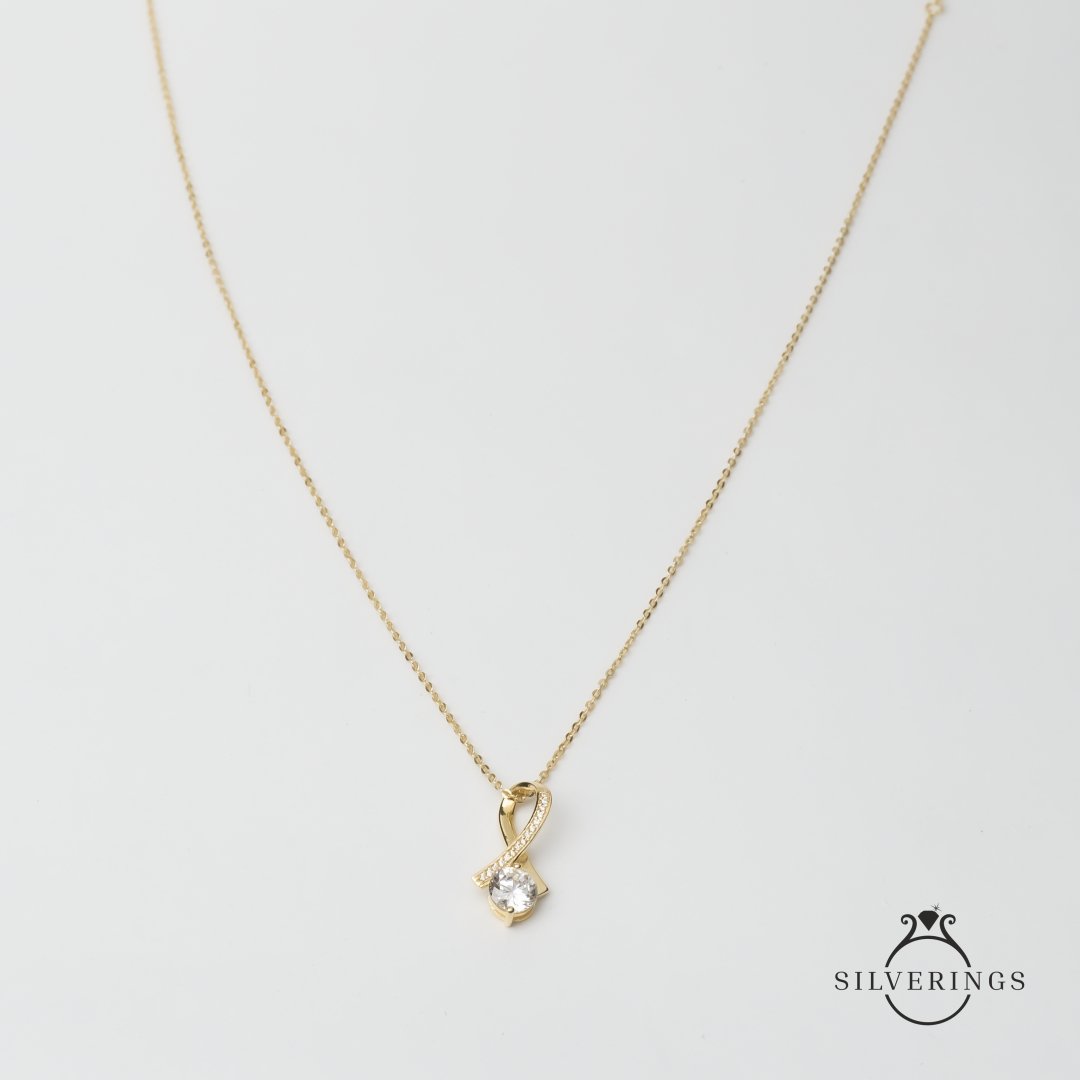 Heritage Solitaire Zircon Necklace - Silverings
