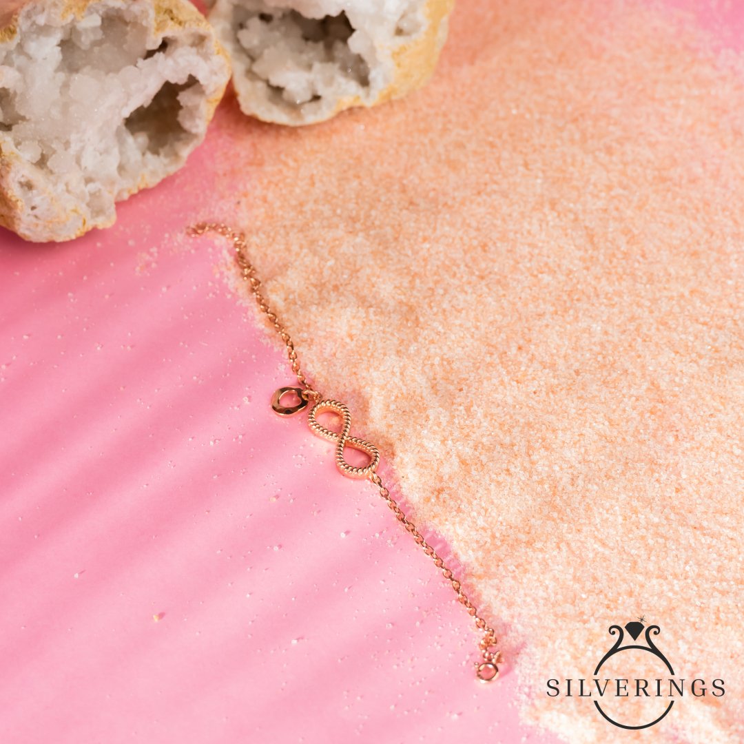Infinity till Eternity Rose Gold Bracelet - Silverings