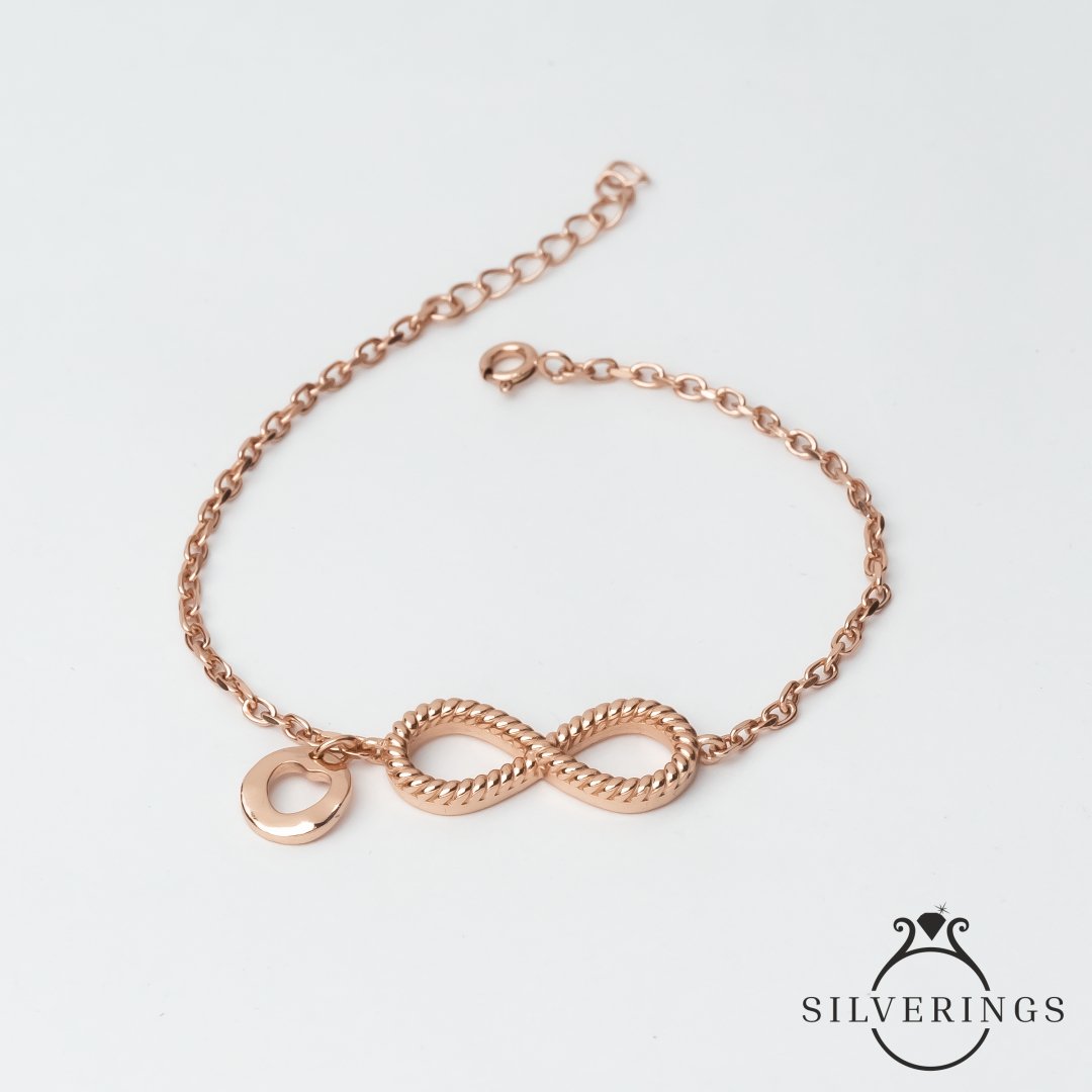 Infinity till Eternity Rose Gold Bracelet - Silverings