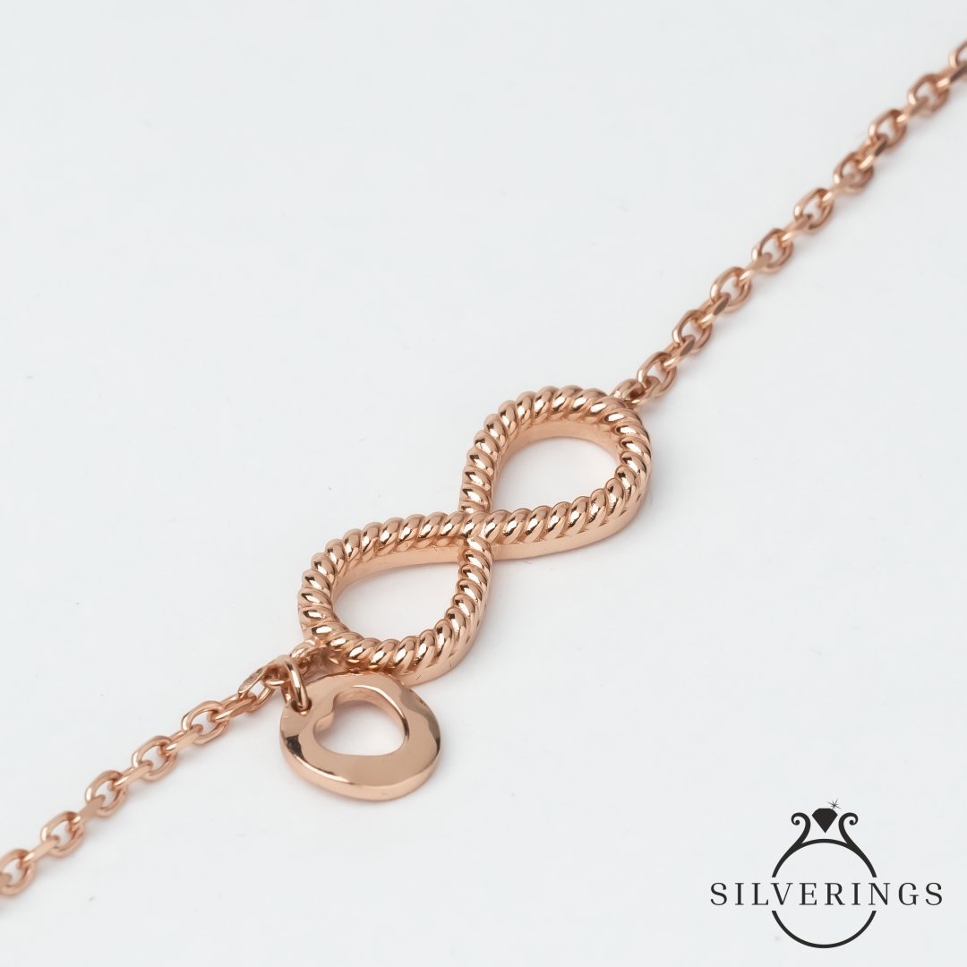 Infinity till Eternity Rose Gold Bracelet - Silverings