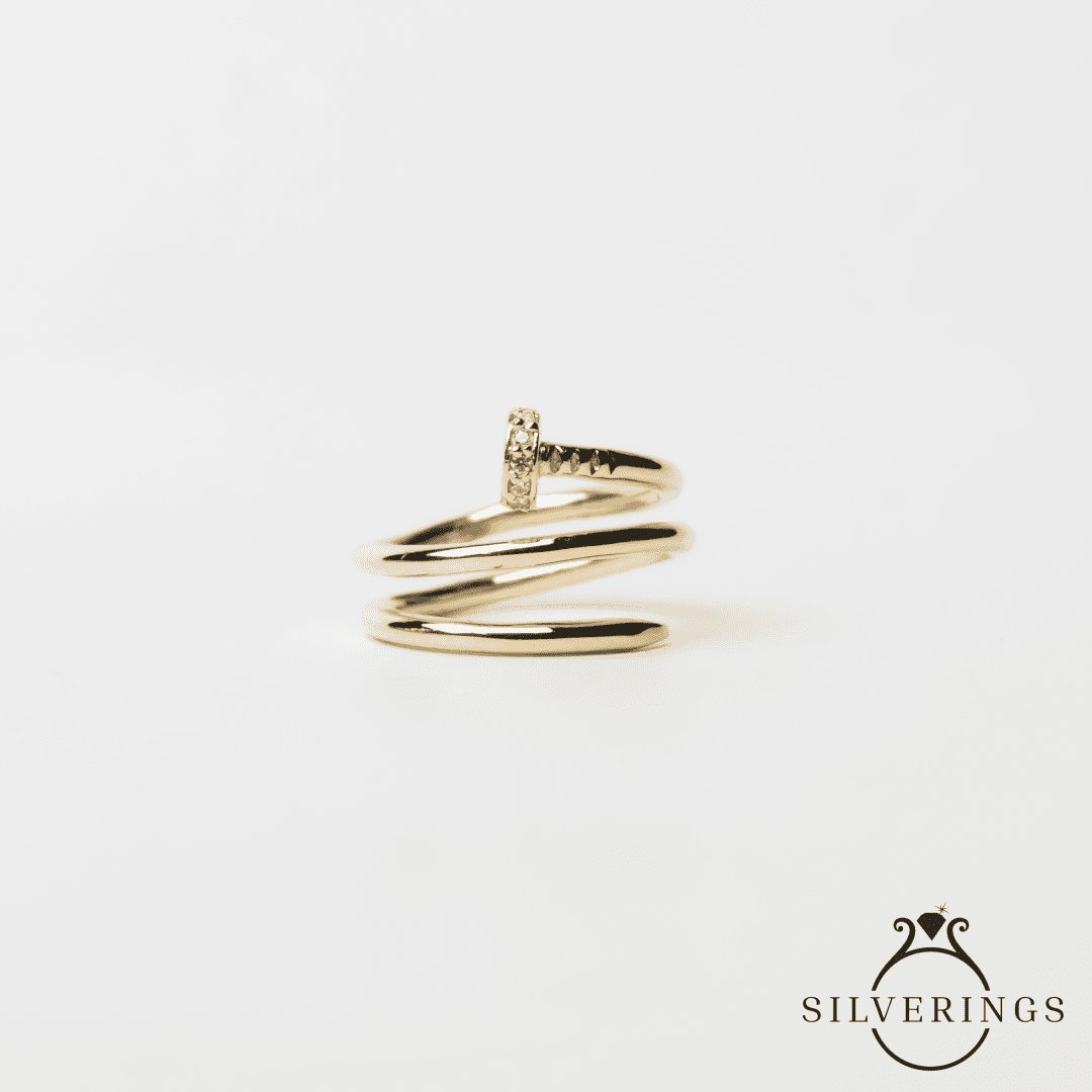 Nailed it 2.0 Gold Zircon Ring - Silverings