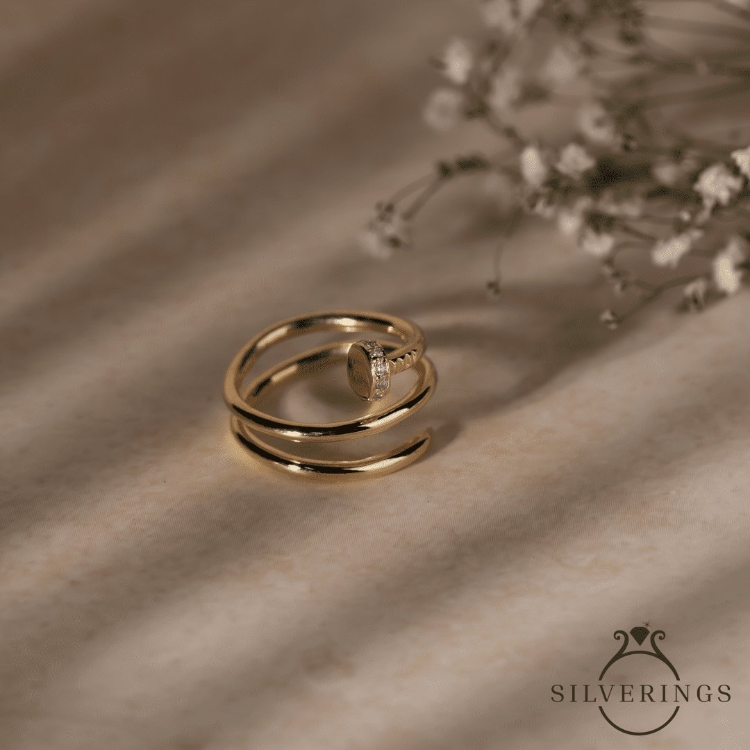 Nailed it 2.0 Gold Zircon Ring - Silverings