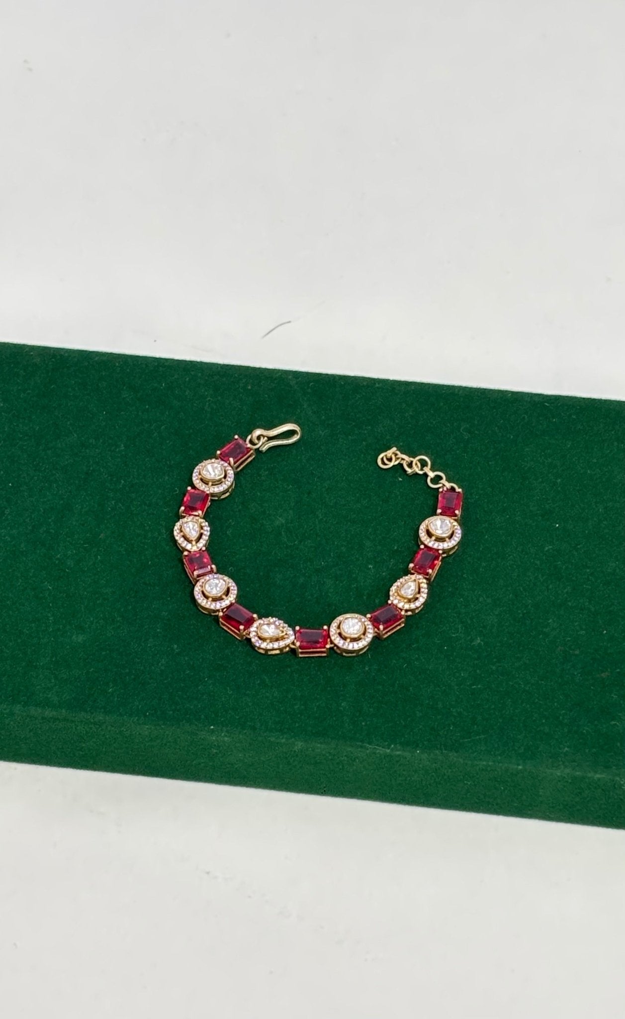 Ruby Radiance Moissanite Bracelet - Silverings