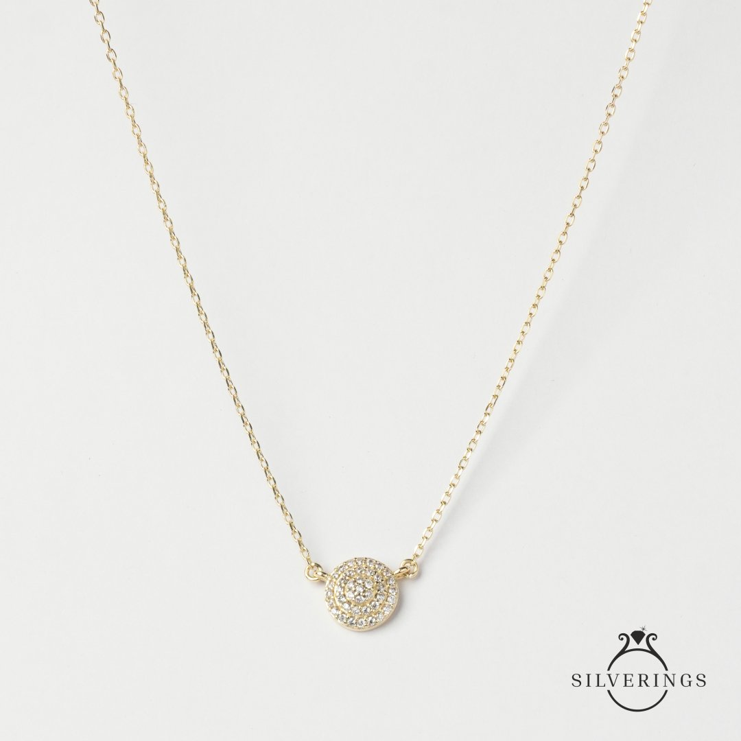 Solitiare Queen Gold Necklace - Silverings
