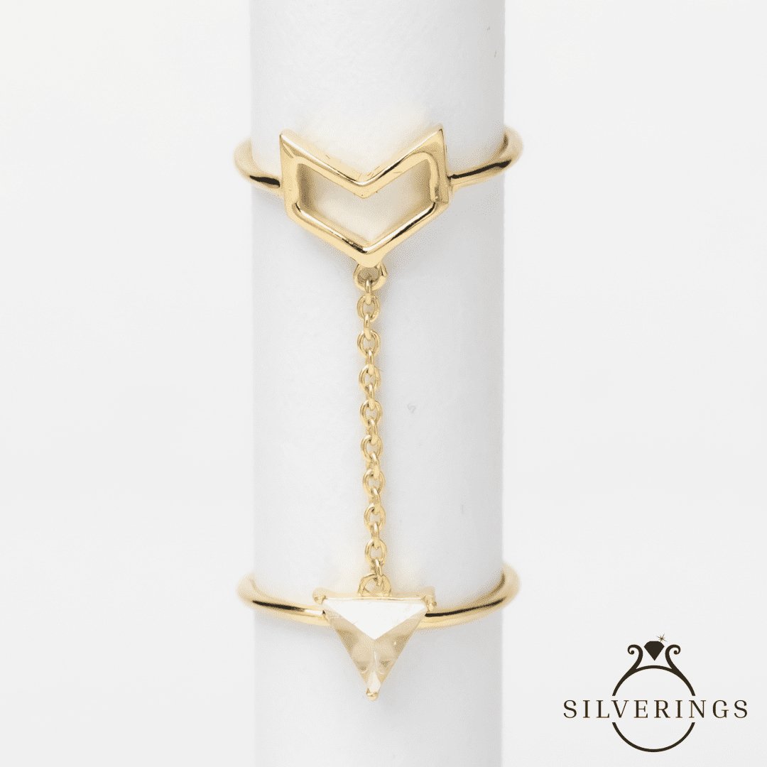 Stay With me Adjustable Zircon Ring - Silverings