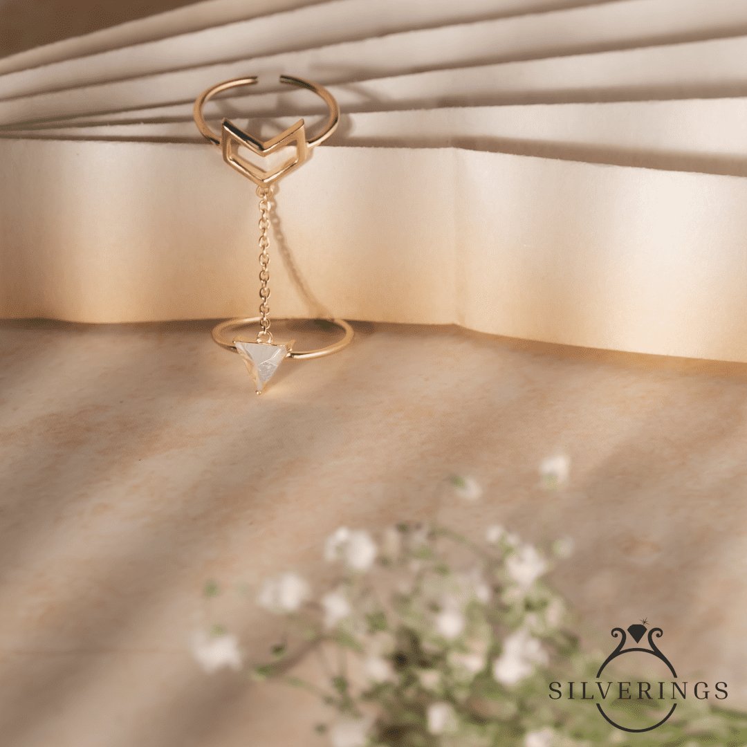 Stay With me Adjustable Zircon Ring - Silverings