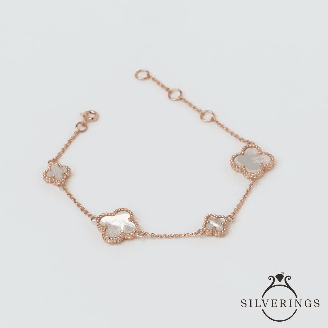 Clever Mother of Pearl Gold Bracelet - Silverings