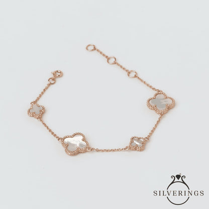 Clever Mother of Pearl Gold Bracelet - Silverings