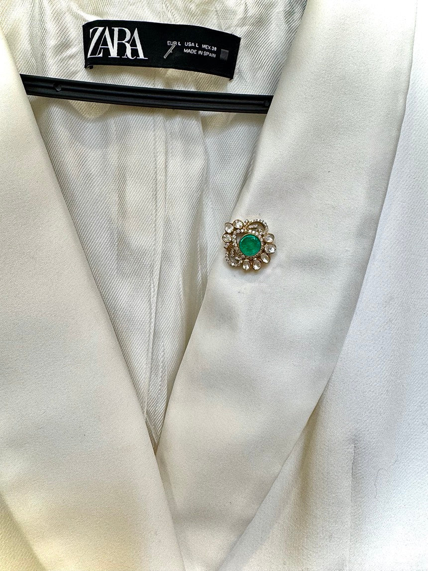 Emerald Bloom Moissanite Pendant only - Silverings
