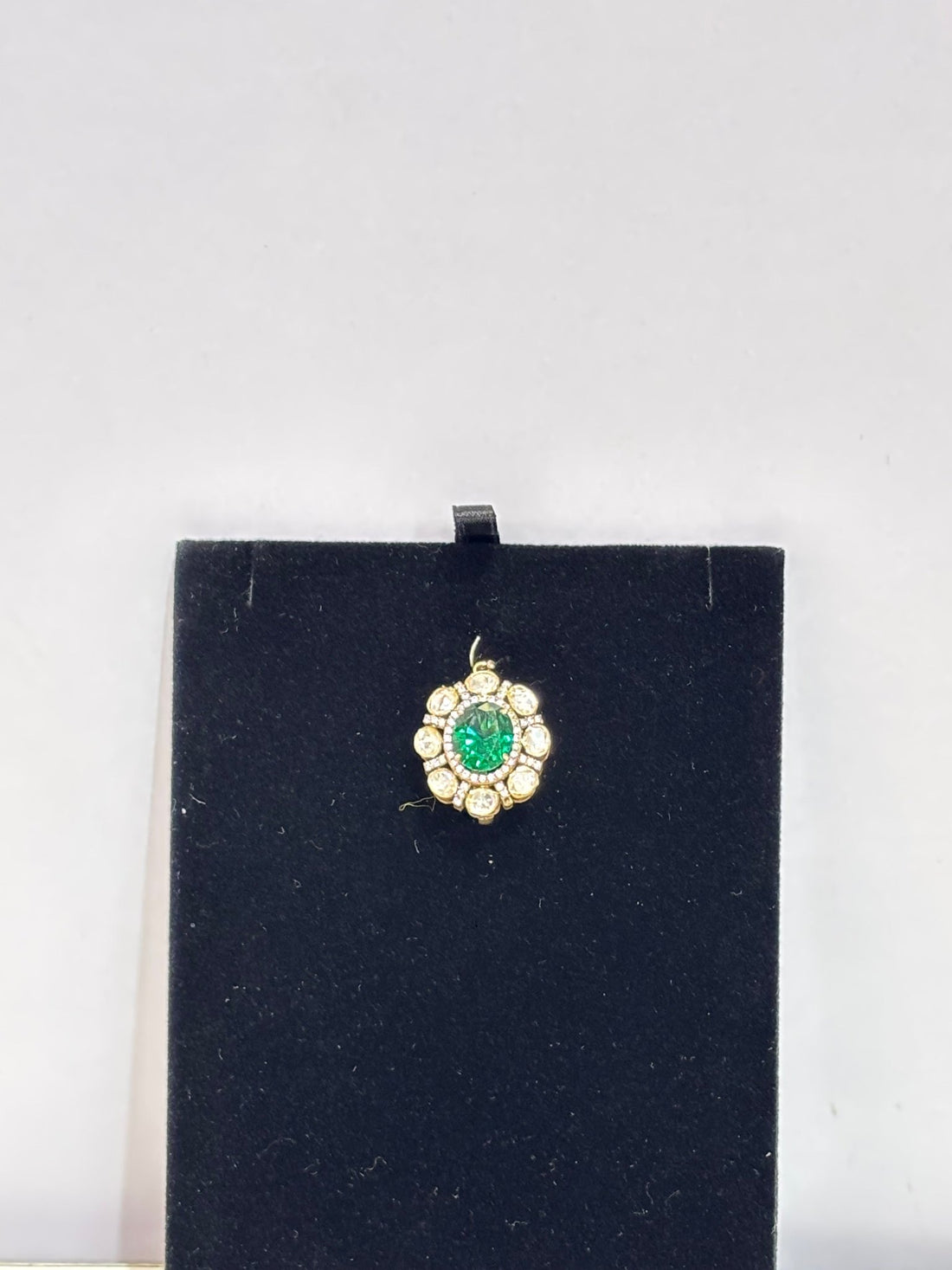Emerald Blossom Moissanite Pendant - Silverings