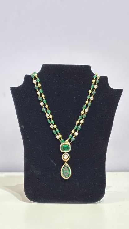 Emerald Elegance Drop (Only Pendant) - Silverings