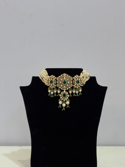 Emerald Royale Pearl Choker - Silverings