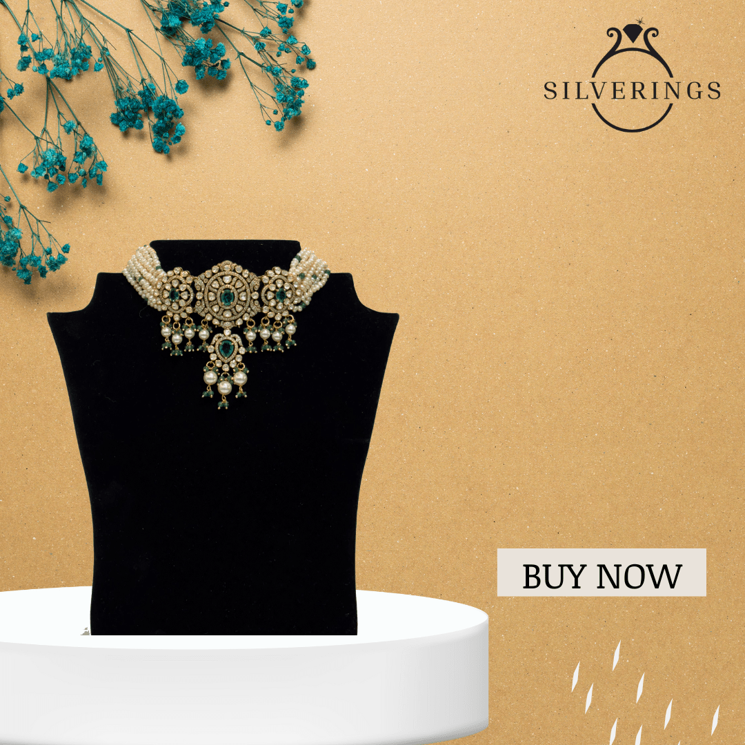 Emerald Royale Pearl Choker - Silverings