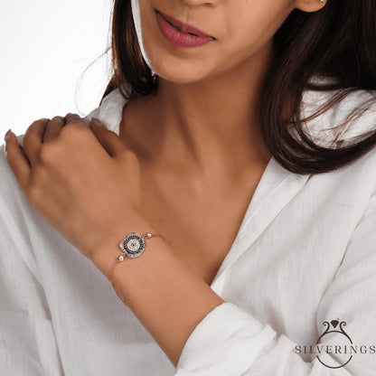 Evil eye Zircon Bracelet - Silverings