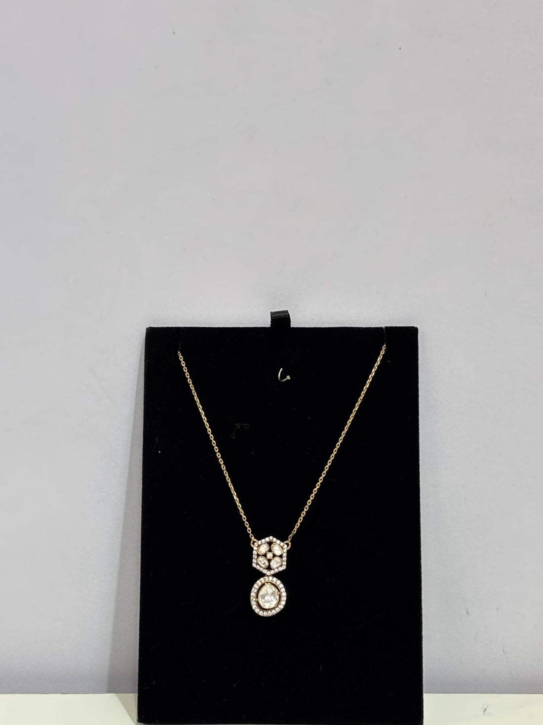 Floral Moissanite Drop Necklace - Silverings
