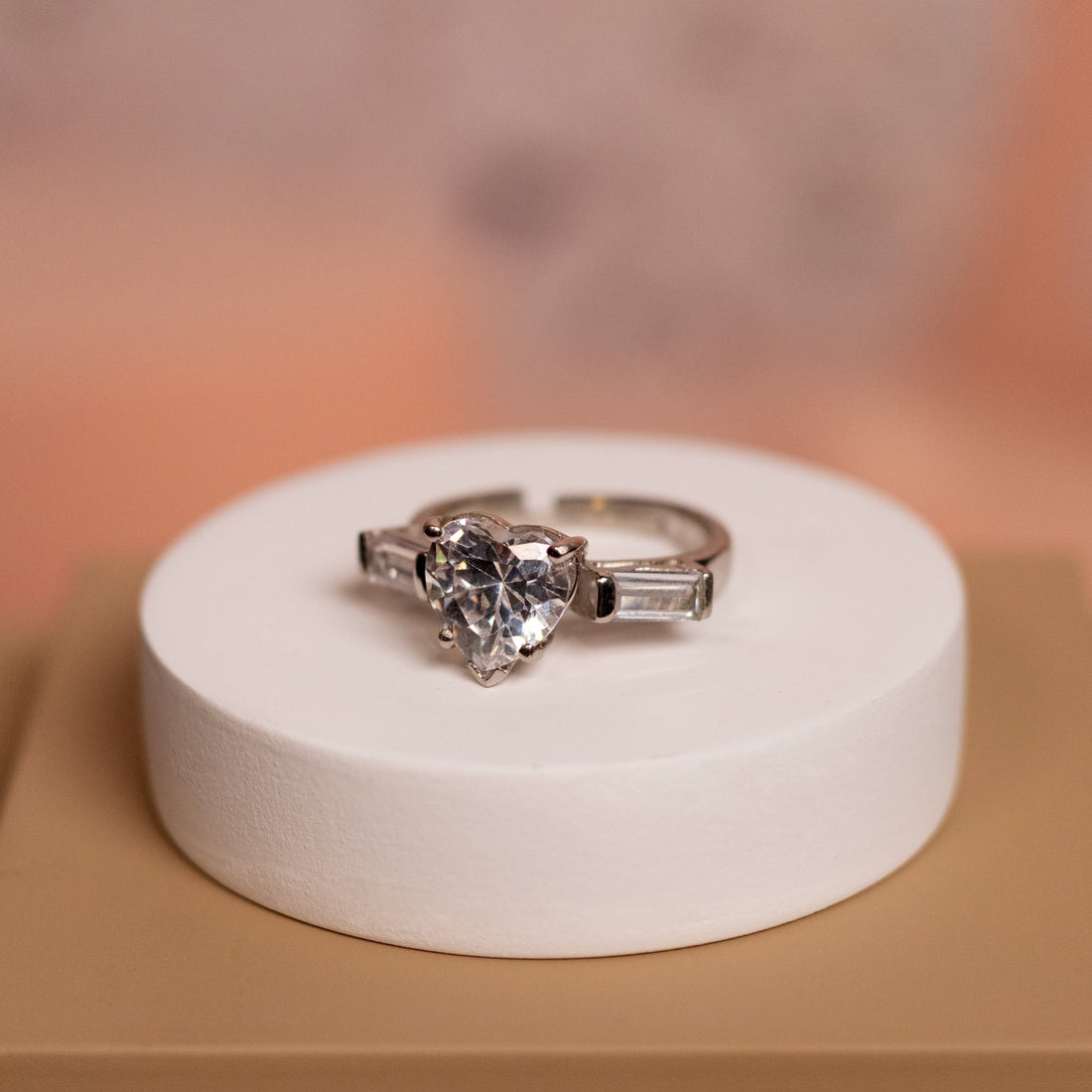 In my Heart Solitaire Zircon Ring - Silverings