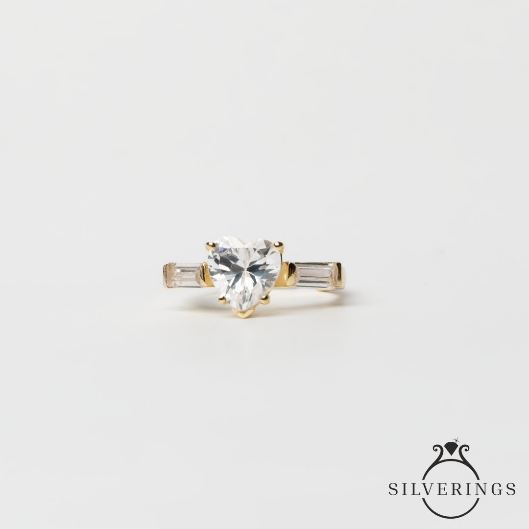 In my Heart Solitaire Zircon Ring - Silverings