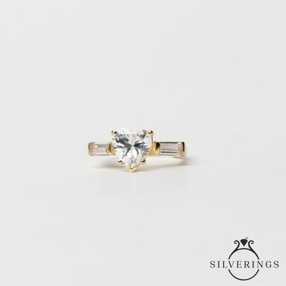 In my Heart Solitaire Zircon Ring - Silverings