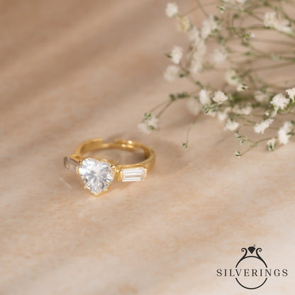 In my Heart Solitaire Zircon Ring - Silverings