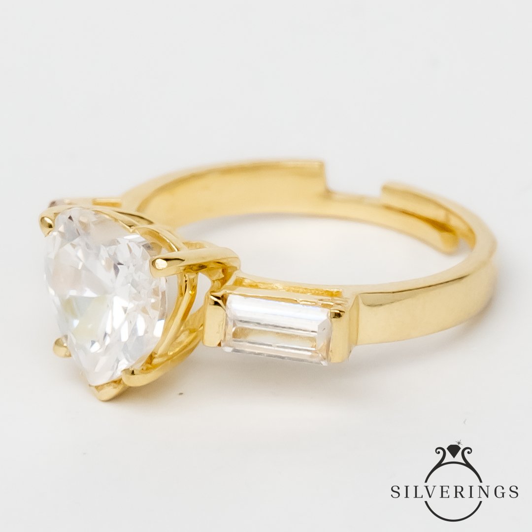 In my Heart Solitaire Zircon Ring - Silverings