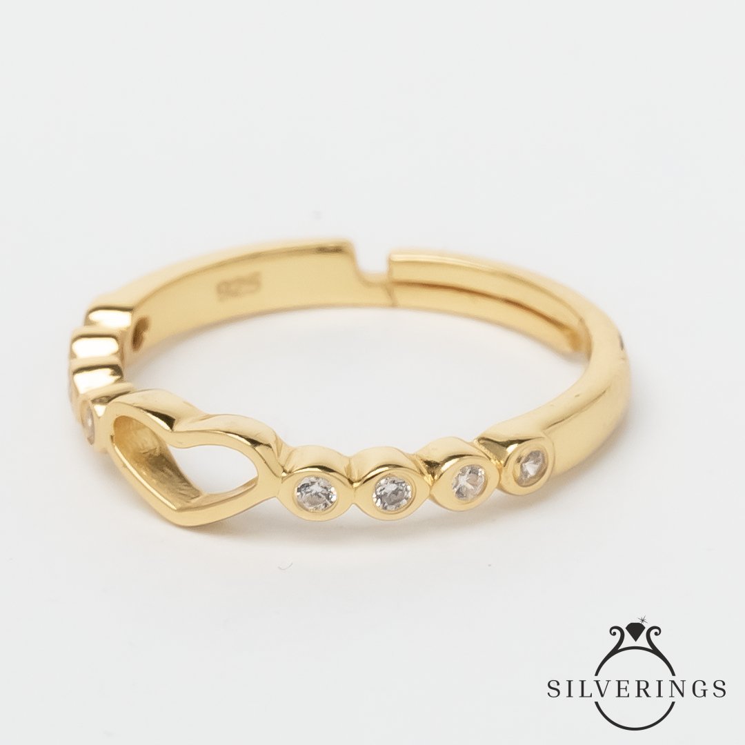 Little Heart Zircon Ring - Silverings