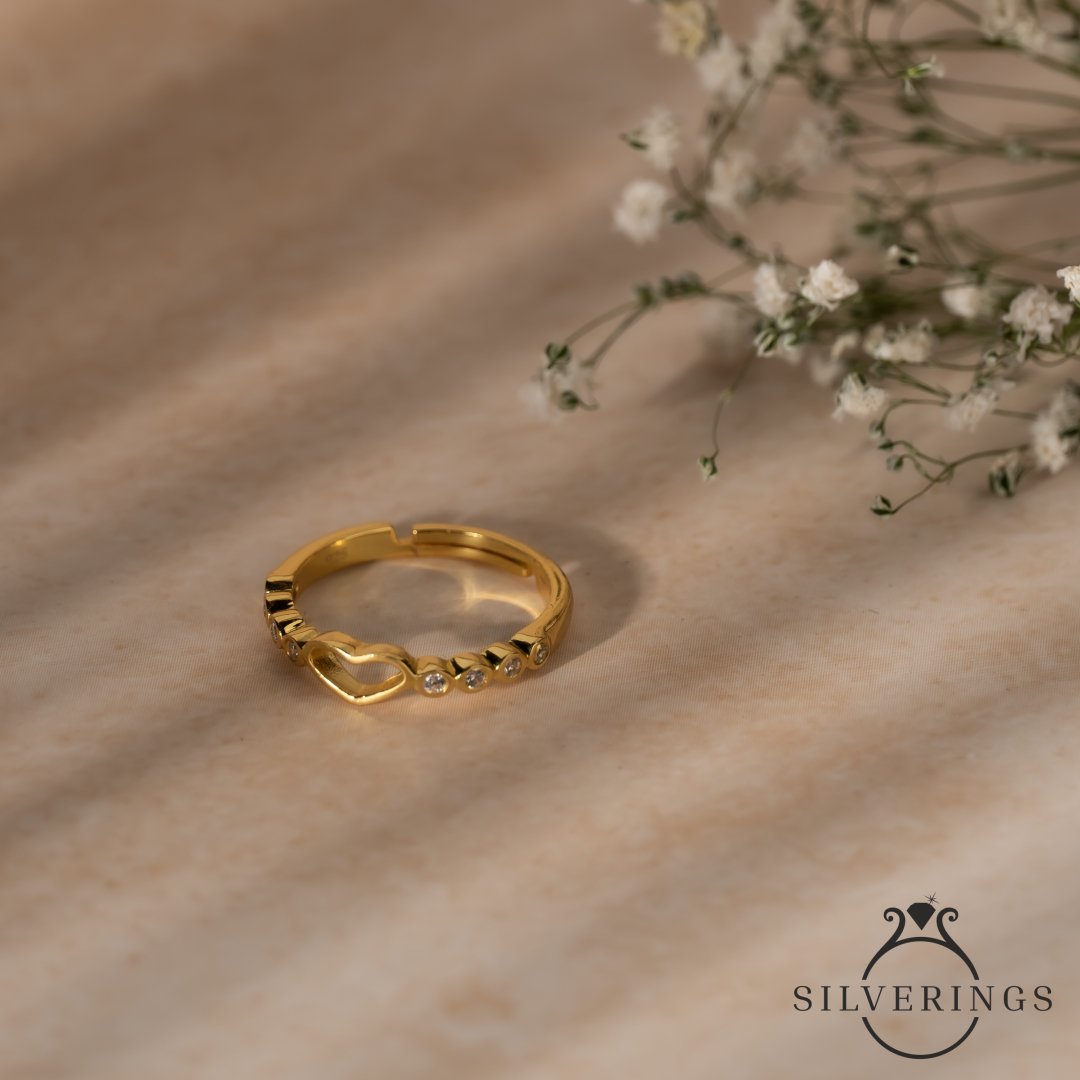 Little Heart Zircon Ring - Silverings