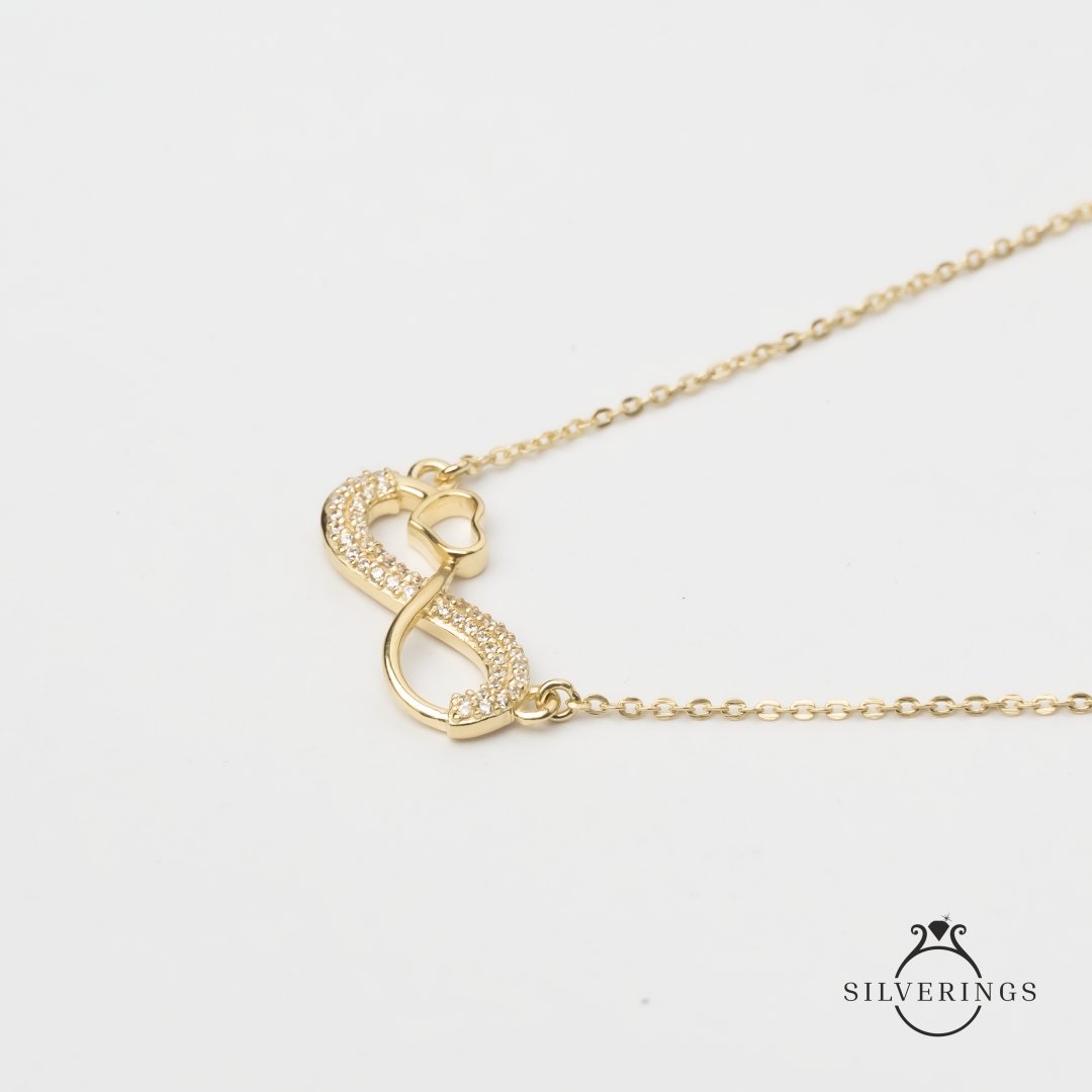 Love you till Infinity Gold Necklace - Silverings