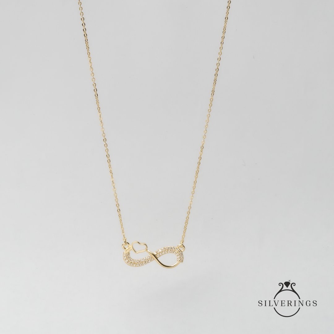 Love you till Infinity Gold Necklace - Silverings