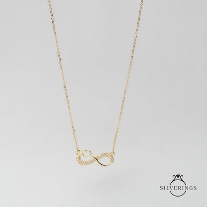 Love you till Infinity Gold Necklace - Silverings