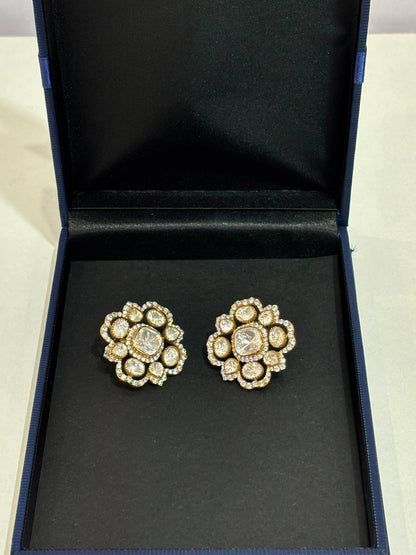 Moissanite Bloom Studs - Silverings