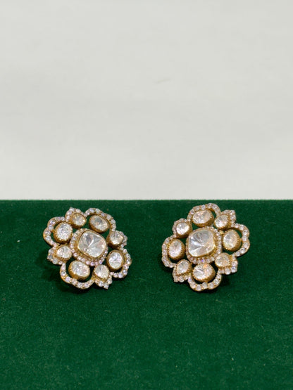 Moissanite Bloom Studs - Silverings