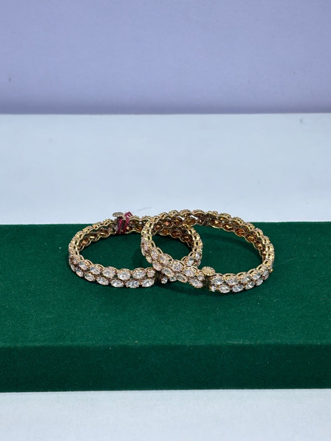 Moissanite Royal Radiance Bangles - Silverings