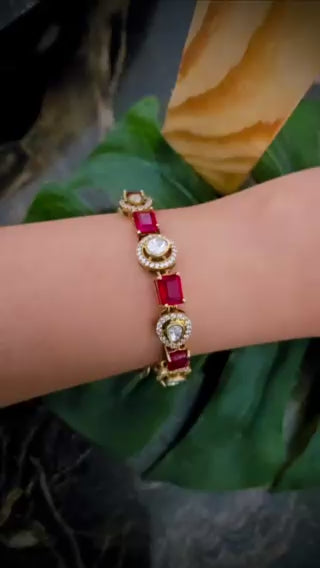 Ruby Radiance Moissanite Bracelet