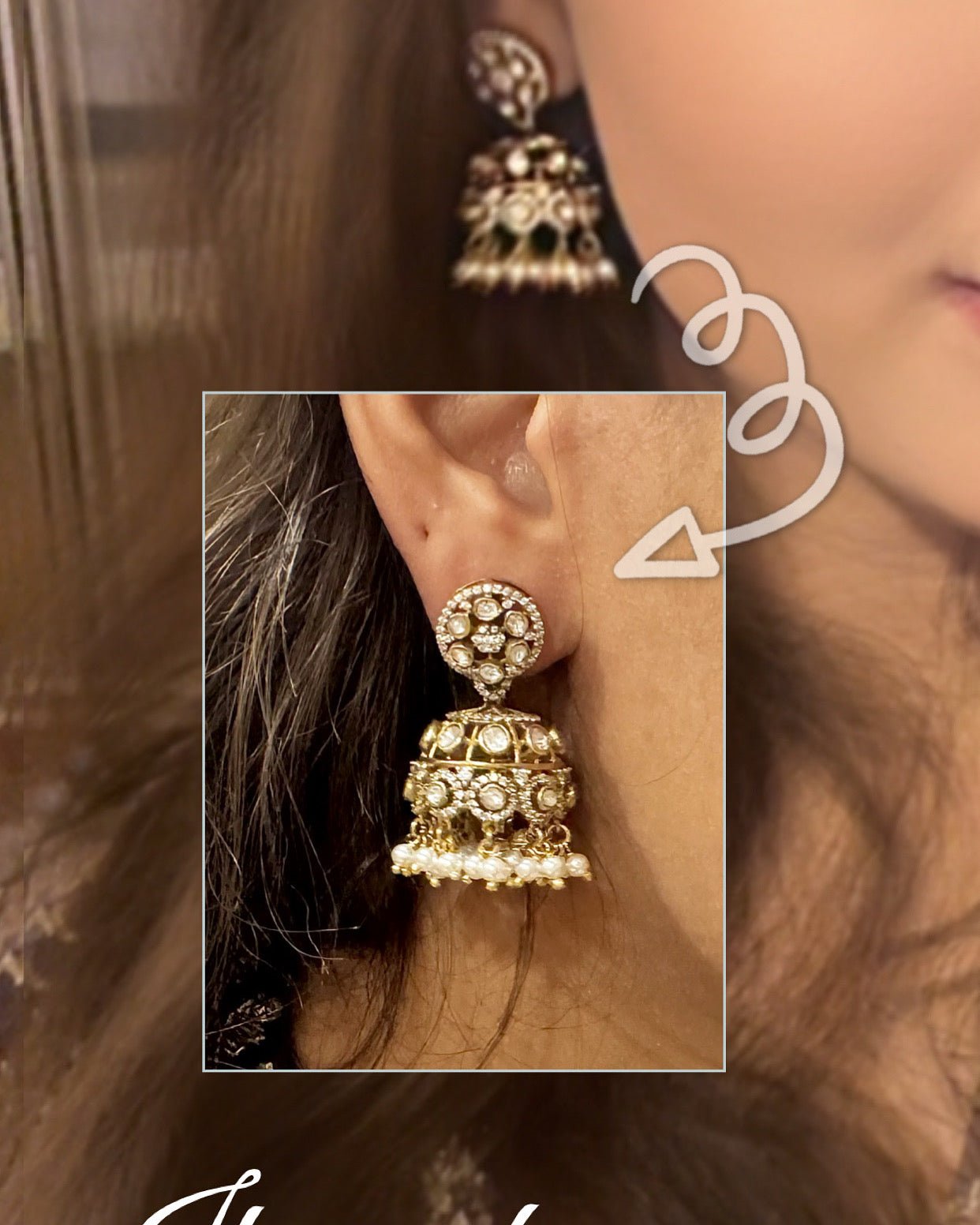 Radiant Moissanite Jhumka Earrings - Silverings