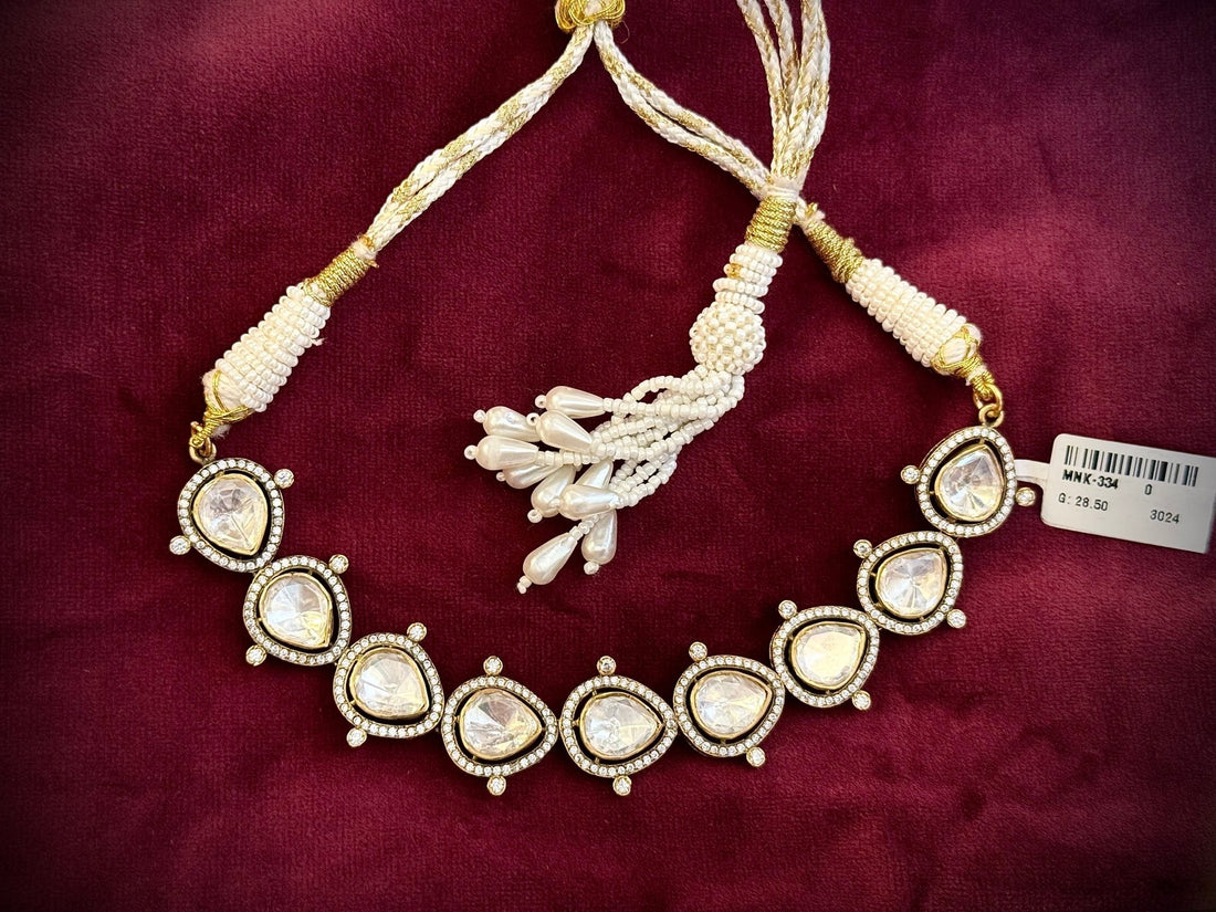 Royal Tear Moissanite Choker - Silverings