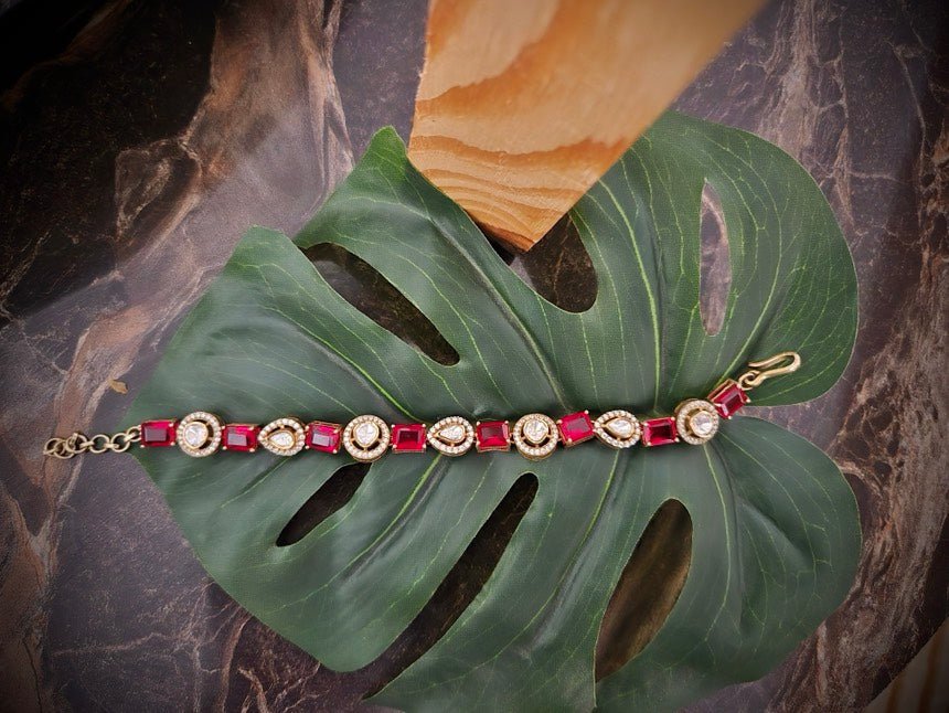 Ruby Radiance Moissanite Bracelet - Silverings