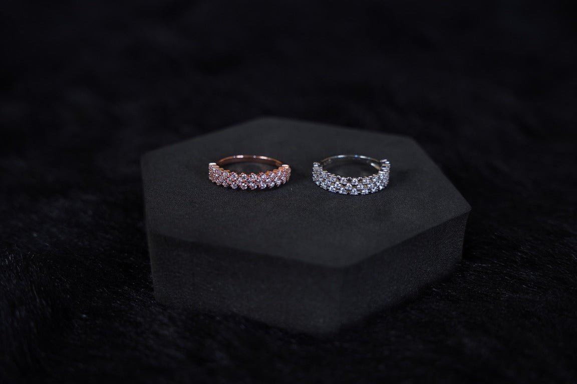 SILVERINGS 925 STERLING DAZZLE CRAFTED RING SILVER RING - Silverings