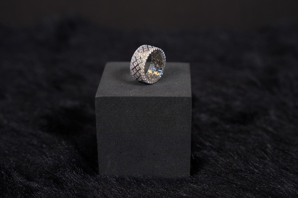 SILVERINGS 925 STERLING LUMINOUS SILVER LOVE BAND RING - Silverings