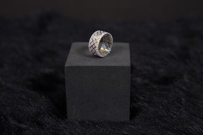 SILVERINGS 925 STERLING LUMINOUS SILVER LOVE BAND RING - Silverings